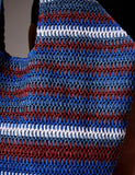 South Beach striped oversized straw tote bag - British product