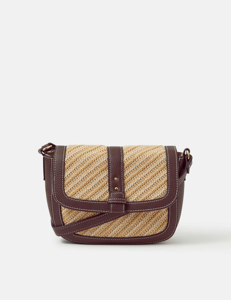 Accessorize woven textured cross body bag (British brand)