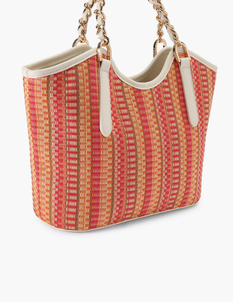 Carvela mini woven raffia tote bag (British brand)