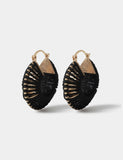 Woven wrapped hoop earrings, imported from the UK