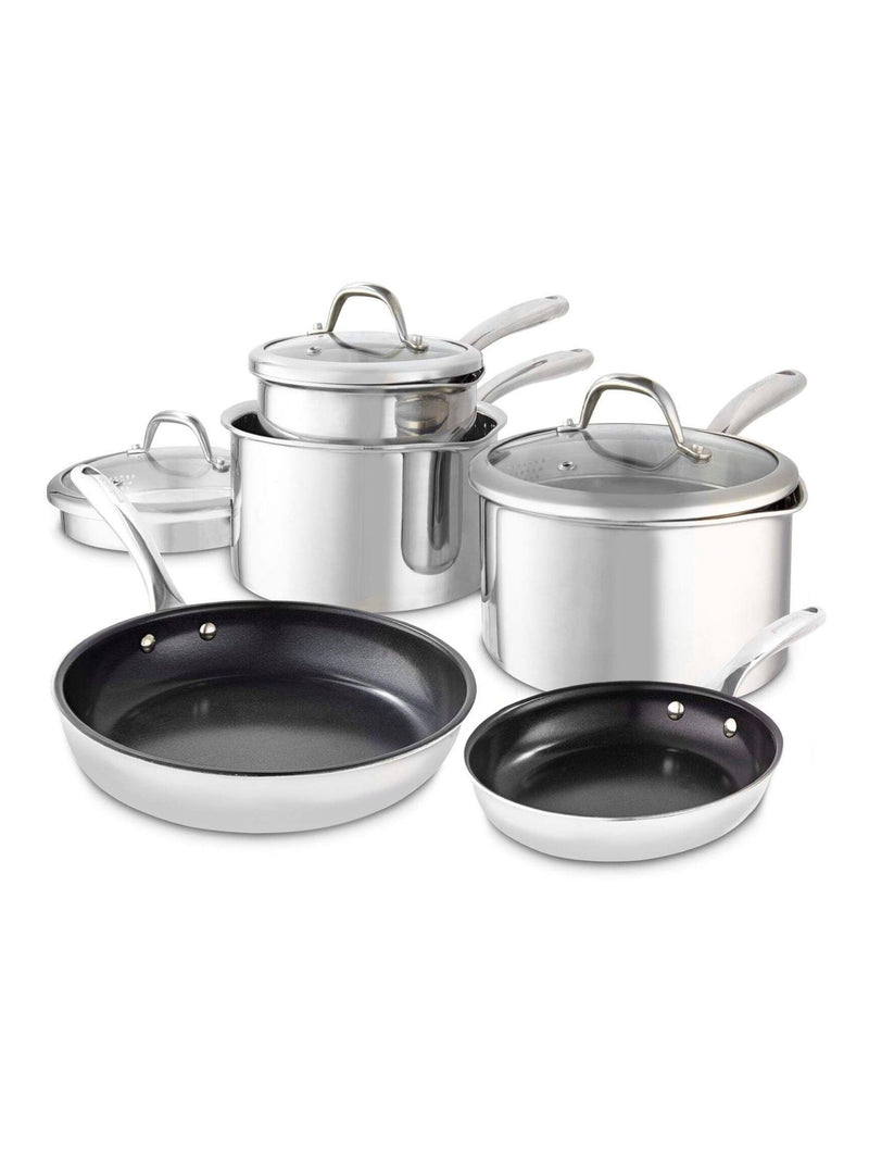 Good Food stainless steel tri-ply cookware set 5-piece, UK version