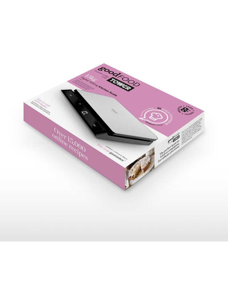 Good Food black digital talking kitchen scale - British product