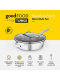 Good Food Stainless Steel Multi-Pan with Tempered Glass Lid