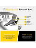 Good Food Stainless Steel Casserole Pan with Tempered Glass Lid