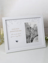 Next Widdop White Amore Golden Anniversary Photo Frame 4 x 6- Buy online at McGrocer