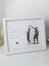 Next Widdop White Amore Diamond Anniversary Photo Frame 4 x 6- Buy online at McGrocer