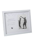Widdop white amore diamond anniversary photo frame for 4 x 6 photos (British brand)