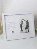 Widdop white amore diamond anniversary photo frame for 4 x 6 photos (British brand)