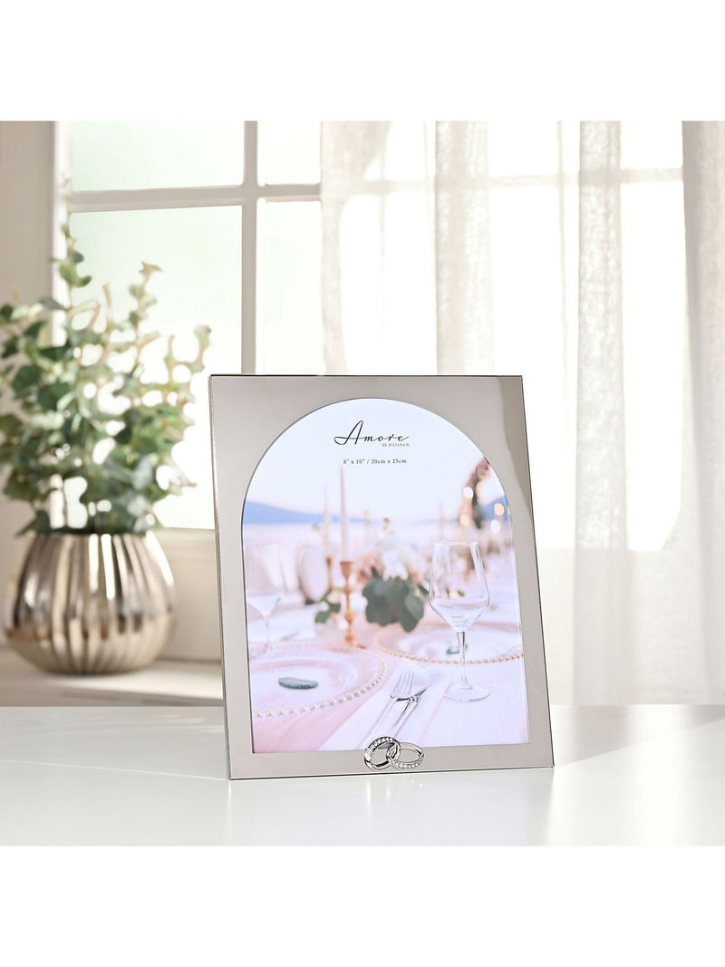 Widdop Silver Amore Arch Photo Frame with Rings 8x10 (British brand)
