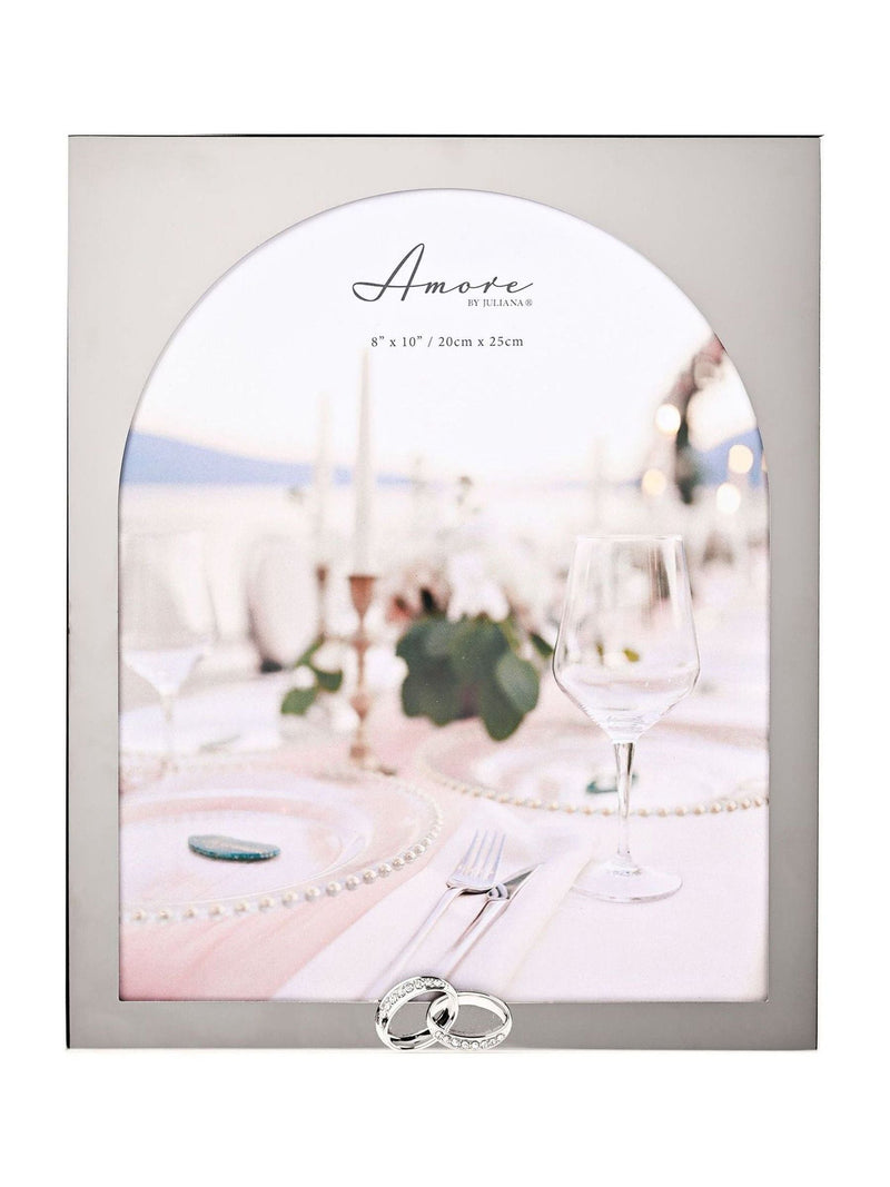 Widdop Silver Amore Arch Photo Frame with Rings 8x10 (British brand)