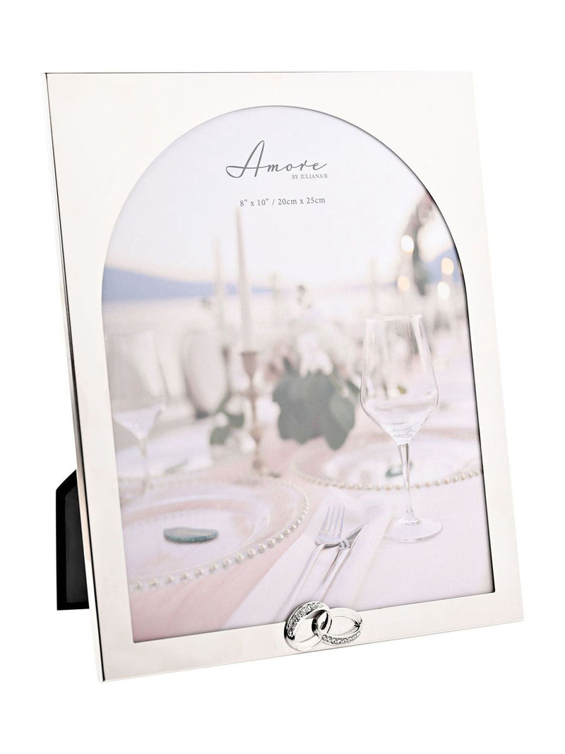Widdop Silver Amore Arch Photo Frame with Rings 8x10 (British brand)