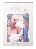Widdop Silver arch photo frame with rings 4x6 - British product