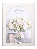 JULIANA Silver Amore Arch Photo Frame with Rings 5x7 (British brand)