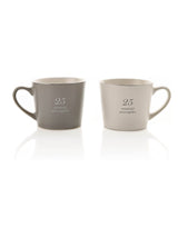 Next Widdop 25th Anniversary Amore Mugs Set of 2 Grey- Buy online at McGrocer