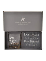 Next Widdop Clear Amore Whisky Glass and Coaster Set Best Man- Buy online at McGrocer