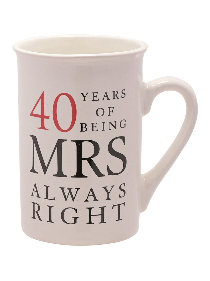 Amore by Juliana ivory 40 years anniversary ceramic mugs gift set 10.5cm (British brand)