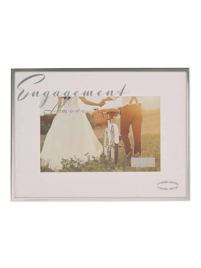 Widdop silver amore engagement photo frame 6x4 (British brand)