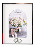 Widdop silver arch photo frame with rings 4x6, imported from the UK