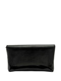 Lotus Black Patent Clutch Handbag