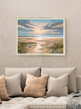 Next Artko Champagne Sea Breeze Stroll Framed Art by Michael Sanders 64x84x4cm- Buy online at McGrocer