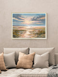 Artko Champagne Sea Breeze Stroll framed art 64x84x4cm - British product