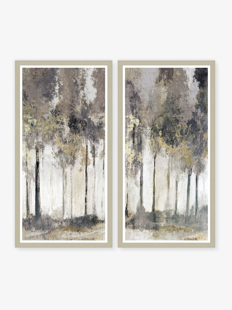 Artko taupe tales of the timber framed art set of two - British product