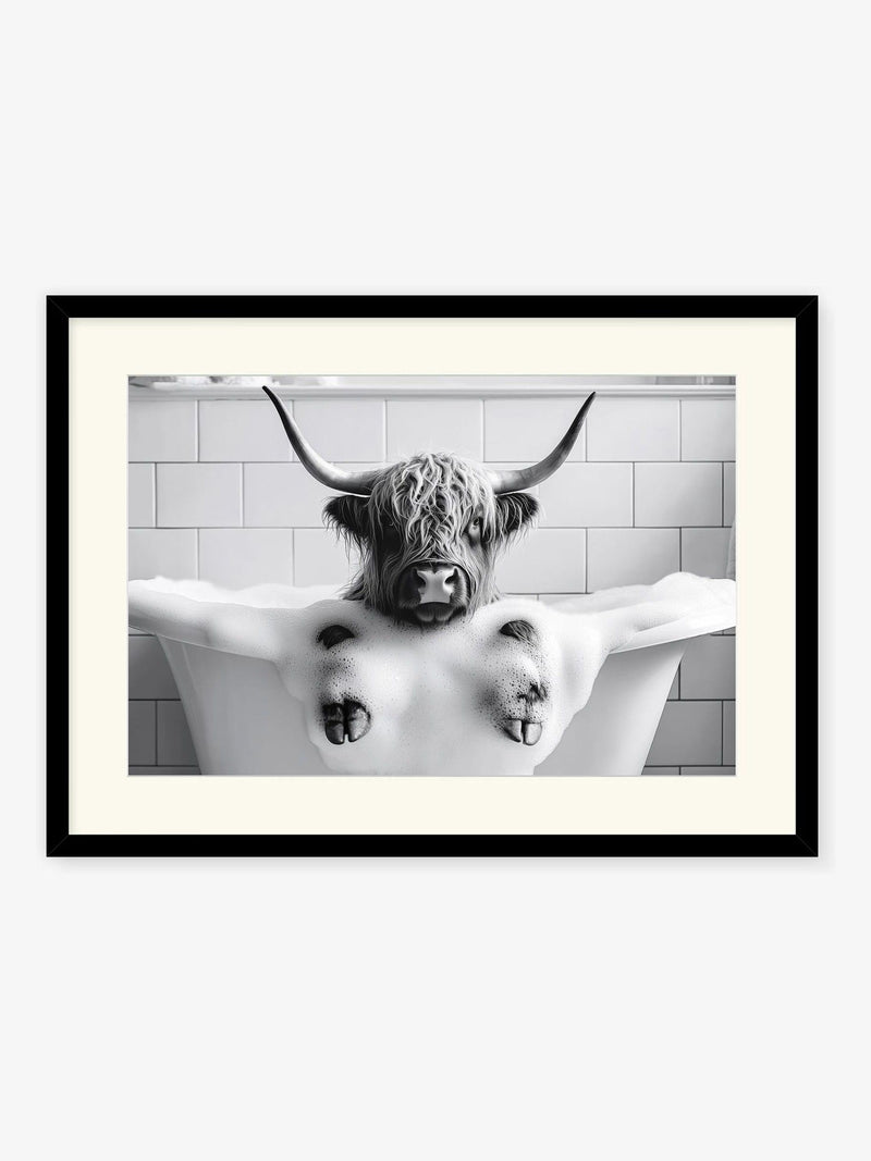 Artko Highland cow framed art 63.5cm x 83.5cm - British product