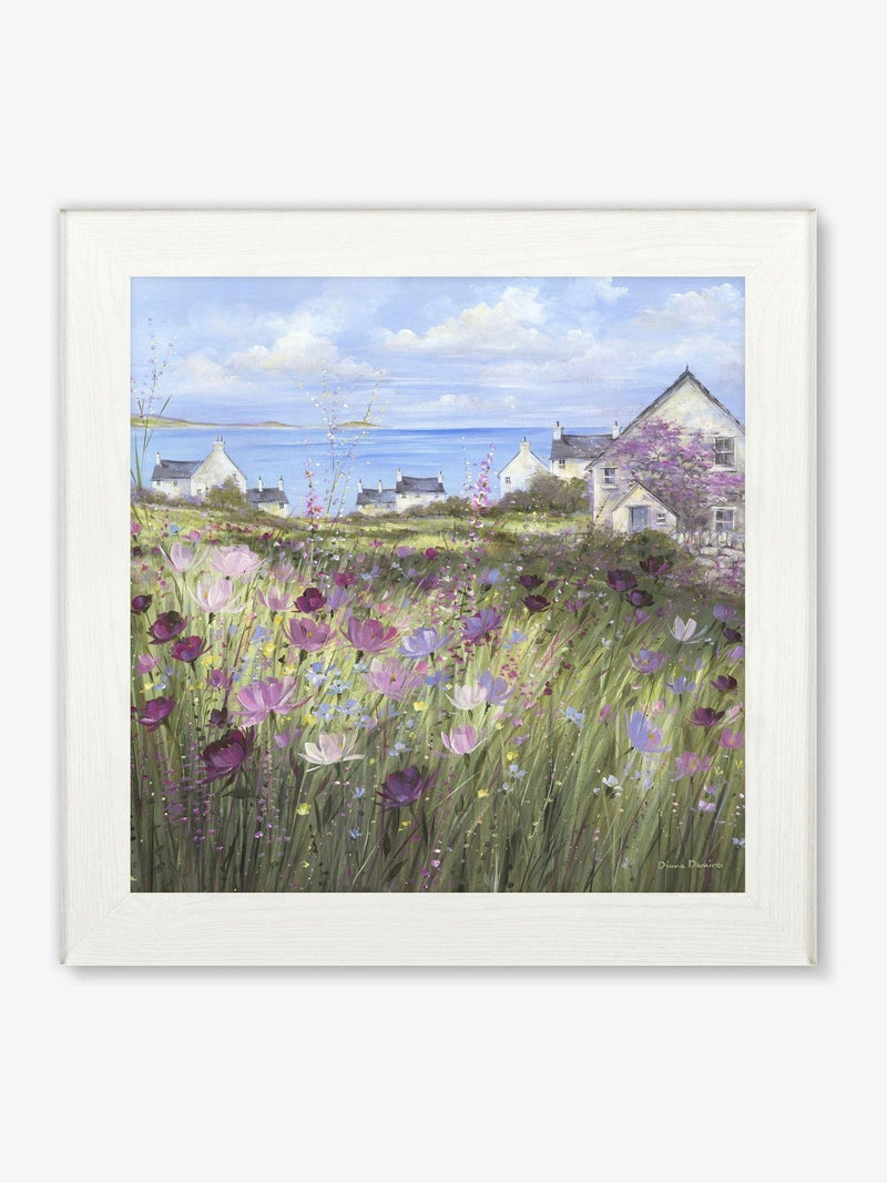 Artko White Summer Afternoon framed art 61x61cm - British product