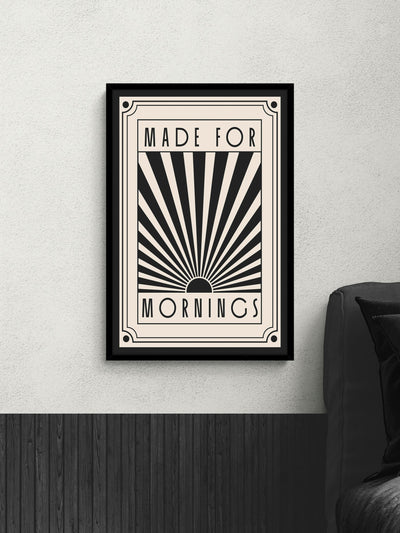 Next Artko Black Made For Mornings Framed Wall Art 62cm x 42cm- Buy online at McGrocer