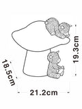 Outdoor solar light Hamish on toadstool resin - British product