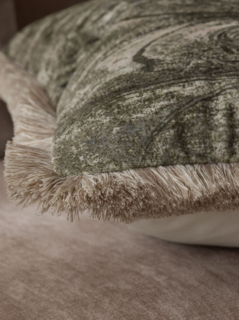 N. Premium green paisley cushion 50x50cm (British brand)