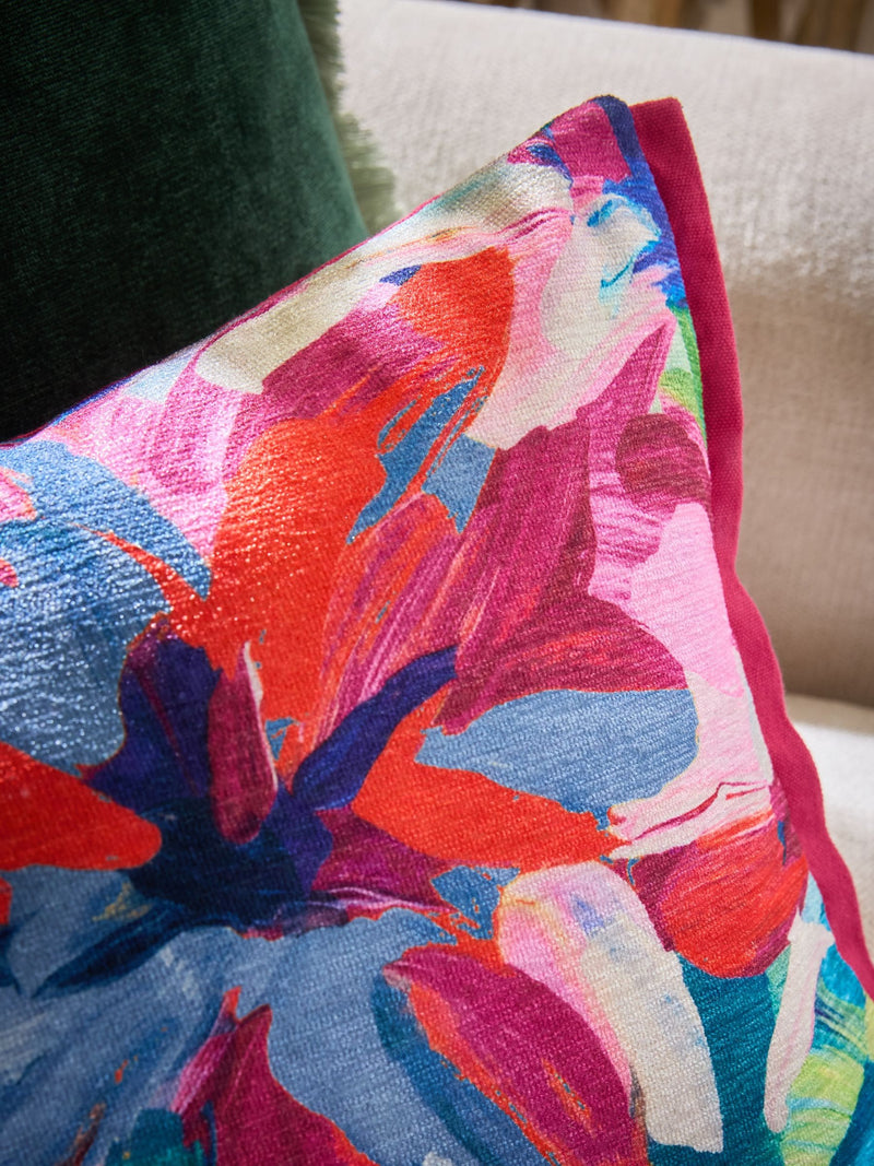 Abstract floral cushion 50x30cm, imported from the UK