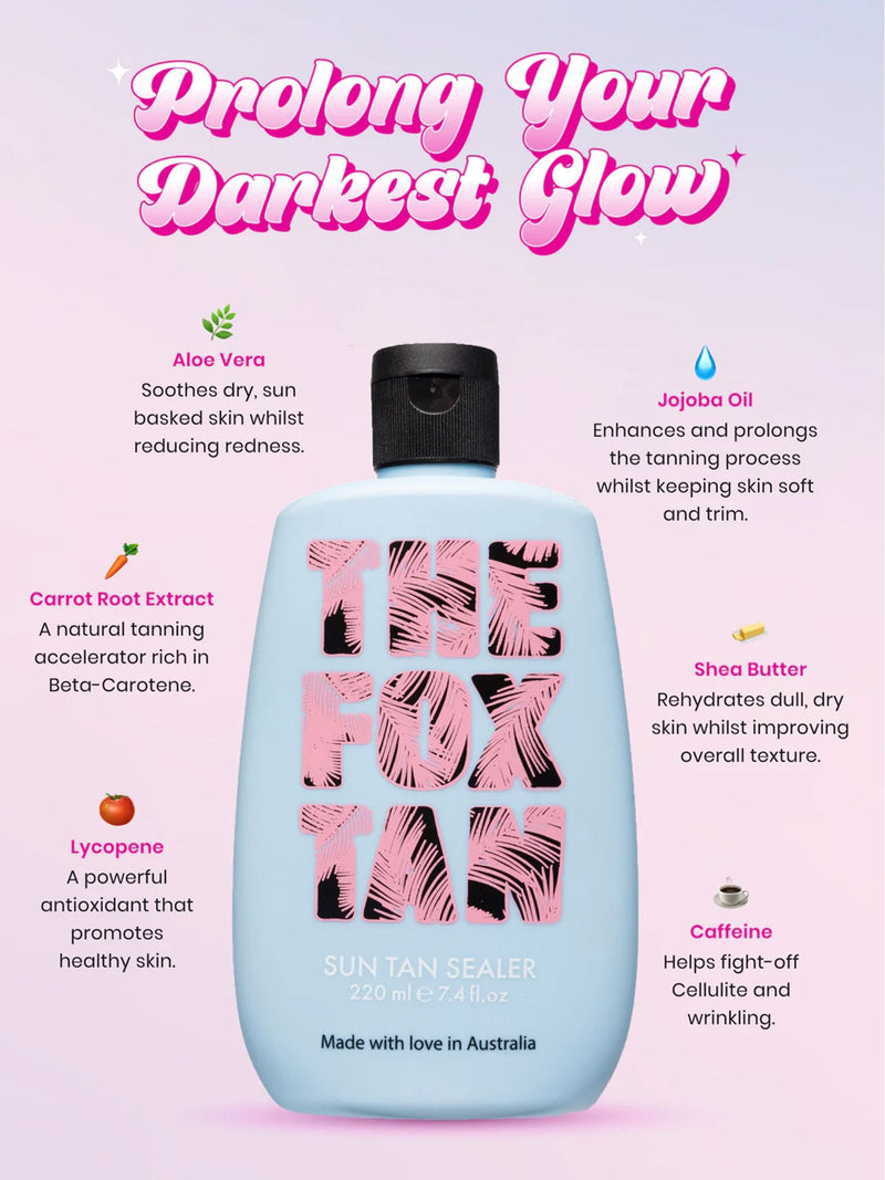 The Fox Tan Sun Sealer Tan Extender 220ml (British brand)