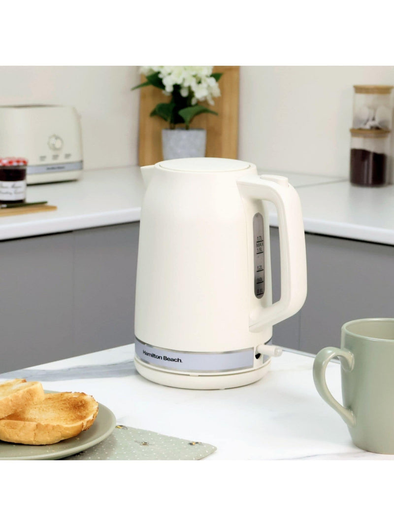 Hamilton Beach Breakfast Kettle and Toaster Set Cream, imported from the UK