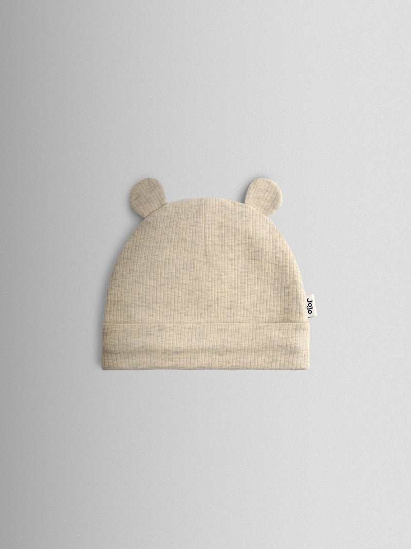 JoJo Maman Bébé bear hat 3-pack in sage, blue, beige, UK version