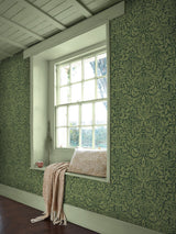 Next William Morris At Home Garden Green Acorn A4 Wallpaper Sample- Buy online at McGrocer