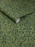 William Morris Garden Green Acorn wallpaper sample A4 (British brand)