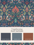 William Morris At Home Midsummer Dove and Rose wallpaper sample A4 (British brand)