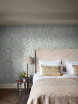Next William Morris At Home Ocean Pimpernel Wallpaper Sample A4- Buy online at McGrocer