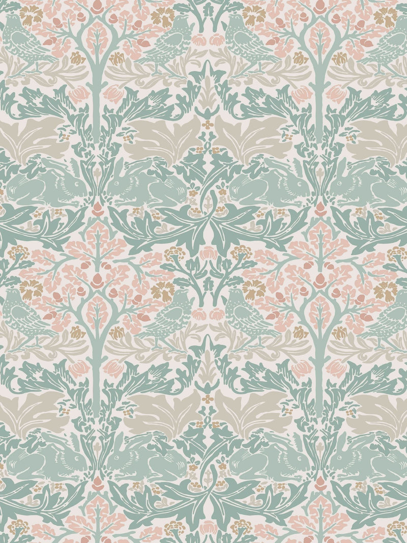 William Morris wallpaper sample Brother Rabbit Lullaby Blue A4 - British product