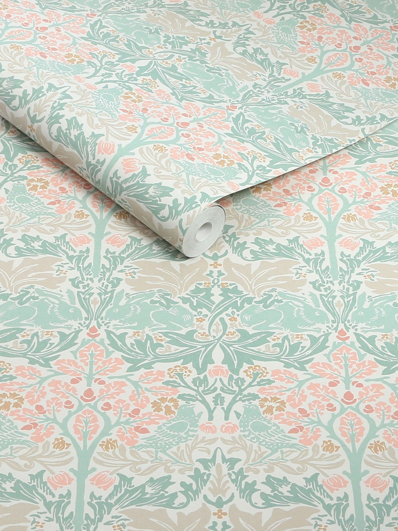 William Morris wallpaper sample Brother Rabbit Lullaby Blue A4 - British product