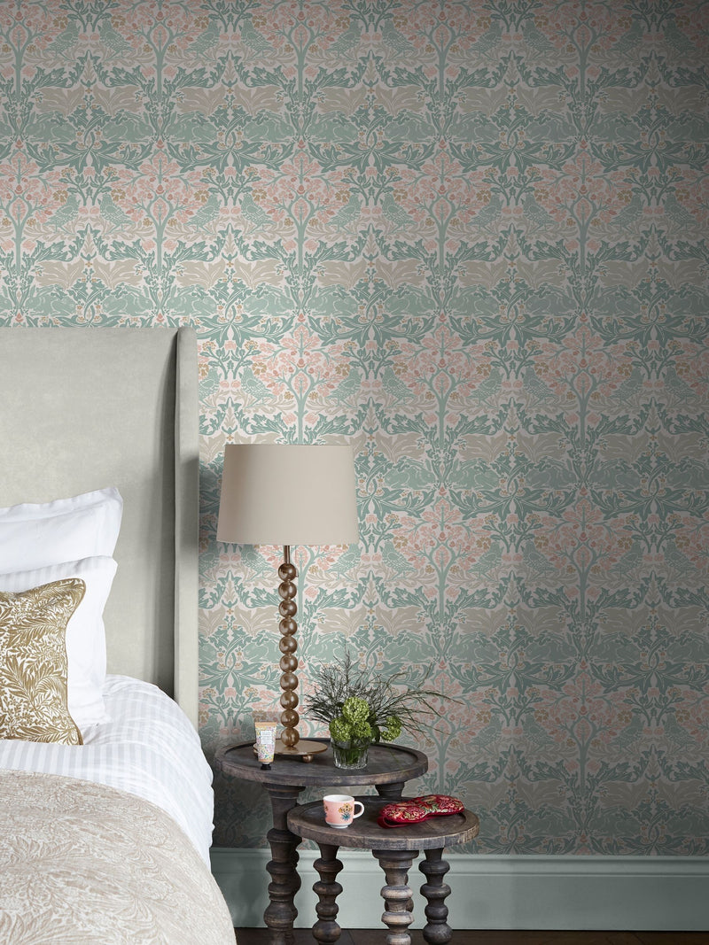 William Morris wallpaper sample Brother Rabbit Lullaby Blue A4 - British product
