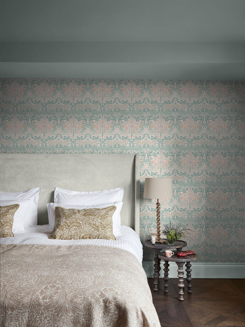 William Morris wallpaper sample Brother Rabbit Lullaby Blue A4 - British product