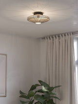 Next Eglo Midsumer Black Fabric Ceiling Light- Buy online at McGrocer