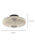 Eglo black fabric Midsummer ceiling light (British brand)