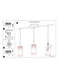 Eglo Troy 3 glass pendant light, UK version