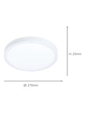 Eglo White Fueva 6 LED ceiling light 27cm, UK version