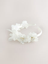 Next Baker by Ted Baker White Floral Corsage Headband- Buy online at McGrocer