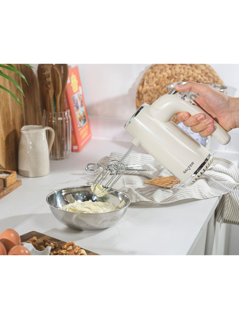 Salter cream retro hand mixer one size (British brand)