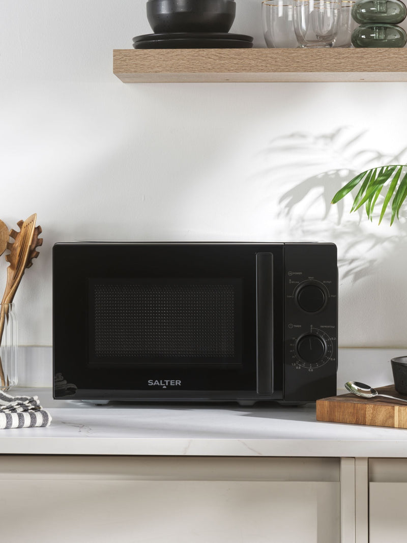 Salter Black Kuro 20L manual microwave oven (British brand)